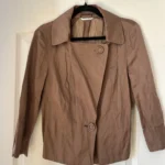 Thumbnail for Max Mara brown jacket size 10 satin