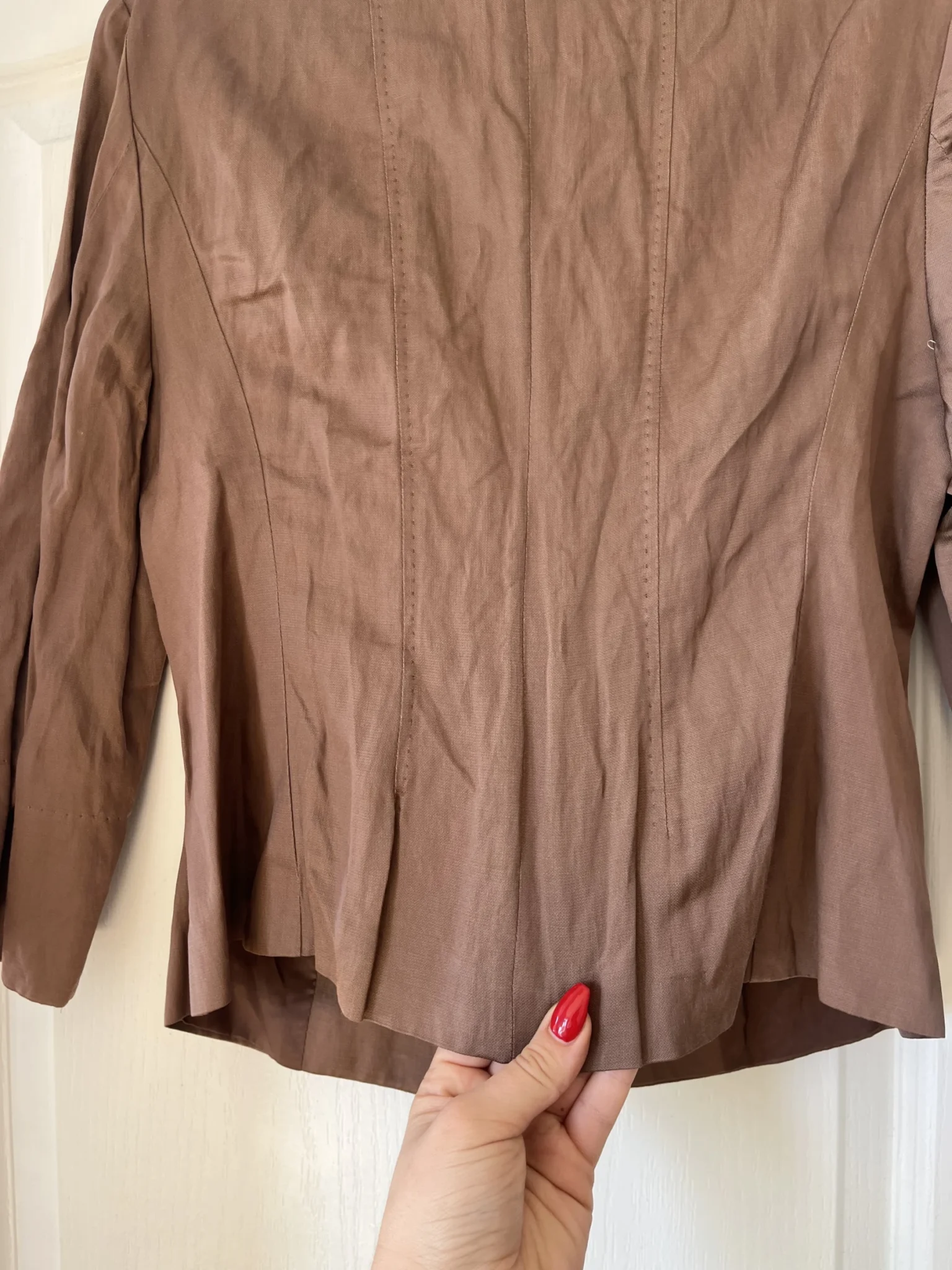 Image for Max Mara brown jacket size 10 satin
