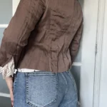 Thumbnail for Max Mara brown jacket size 10 satin