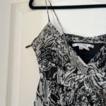 Thumbnail for Zara black and white silk patterned dress size M