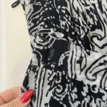Thumbnail for Zara black and white silk patterned dress size M