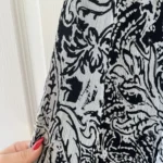 Thumbnail for Zara black and white silk patterned dress size M