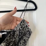 Thumbnail for Zara black and white silk patterned dress size M