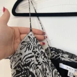 Thumbnail for Zara black and white silk patterned dress size M