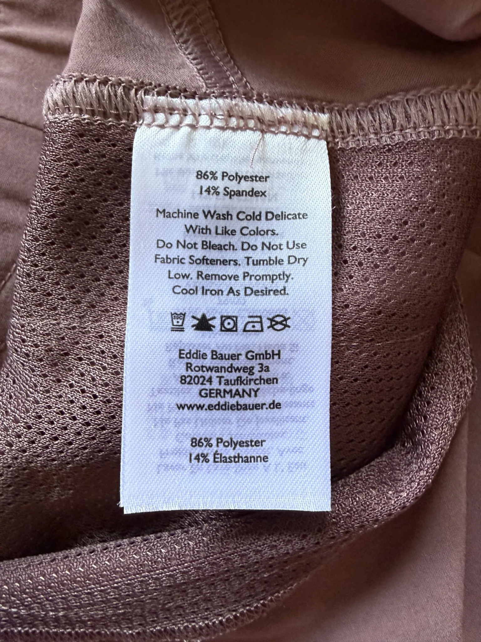 Image for Eddie Bauer powder pink sports skirt - fitted (size M) light hiking/travelling