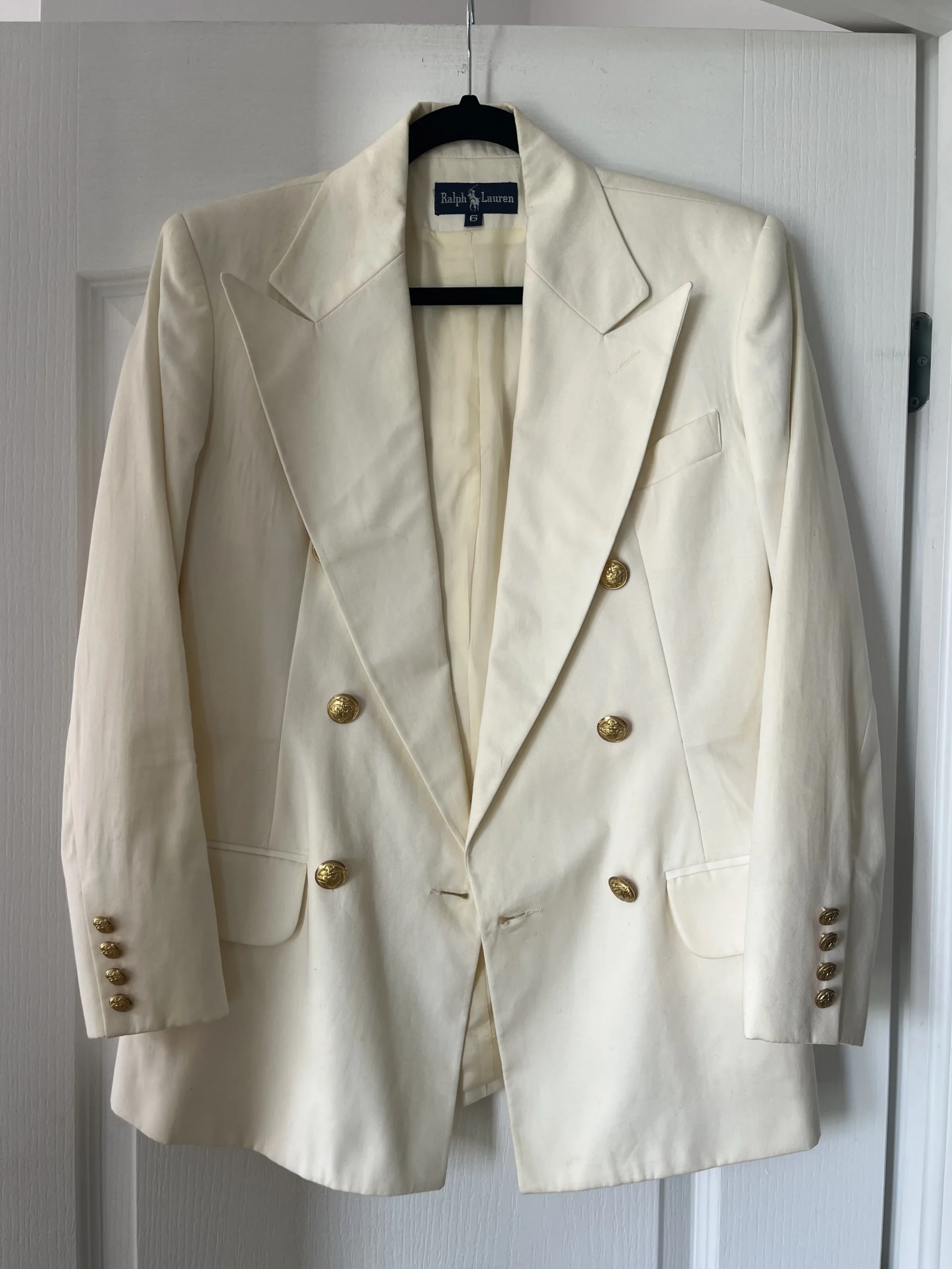 Blazer Ralph Lauren taille 6 beige boutons dorées Ralph Lauren seconde main