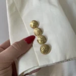 Thumbnail for Ralph Lauren blazer size 6 beige gold buttons