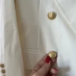 Thumbnail for Ralph Lauren blazer size 6 beige gold buttons