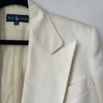 Thumbnail for Ralph Lauren blazer size 6 beige gold buttons