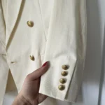 Thumbnail for Ralph Lauren blazer size 6 beige gold buttons