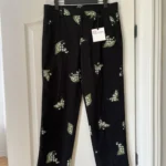 Featured thumbnail for Red Valentino trousers size 42 with white and green floral embroidery