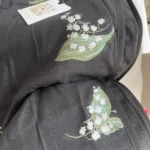 Thumbnail for Red Valentino trousers size 42 with white and green floral embroidery
