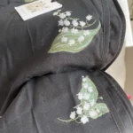 Thumbnail for Red Valentino trousers size 42 with white and green floral embroidery