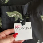 Thumbnail for Red Valentino trousers size 42 with white and green floral embroidery