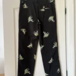 Thumbnail for Red Valentino trousers size 42 with white and green floral embroidery
