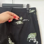 Thumbnail for Red Valentino trousers size 42 with white and green floral embroidery