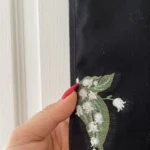 Thumbnail for Red Valentino trousers size 42 with white and green floral embroidery