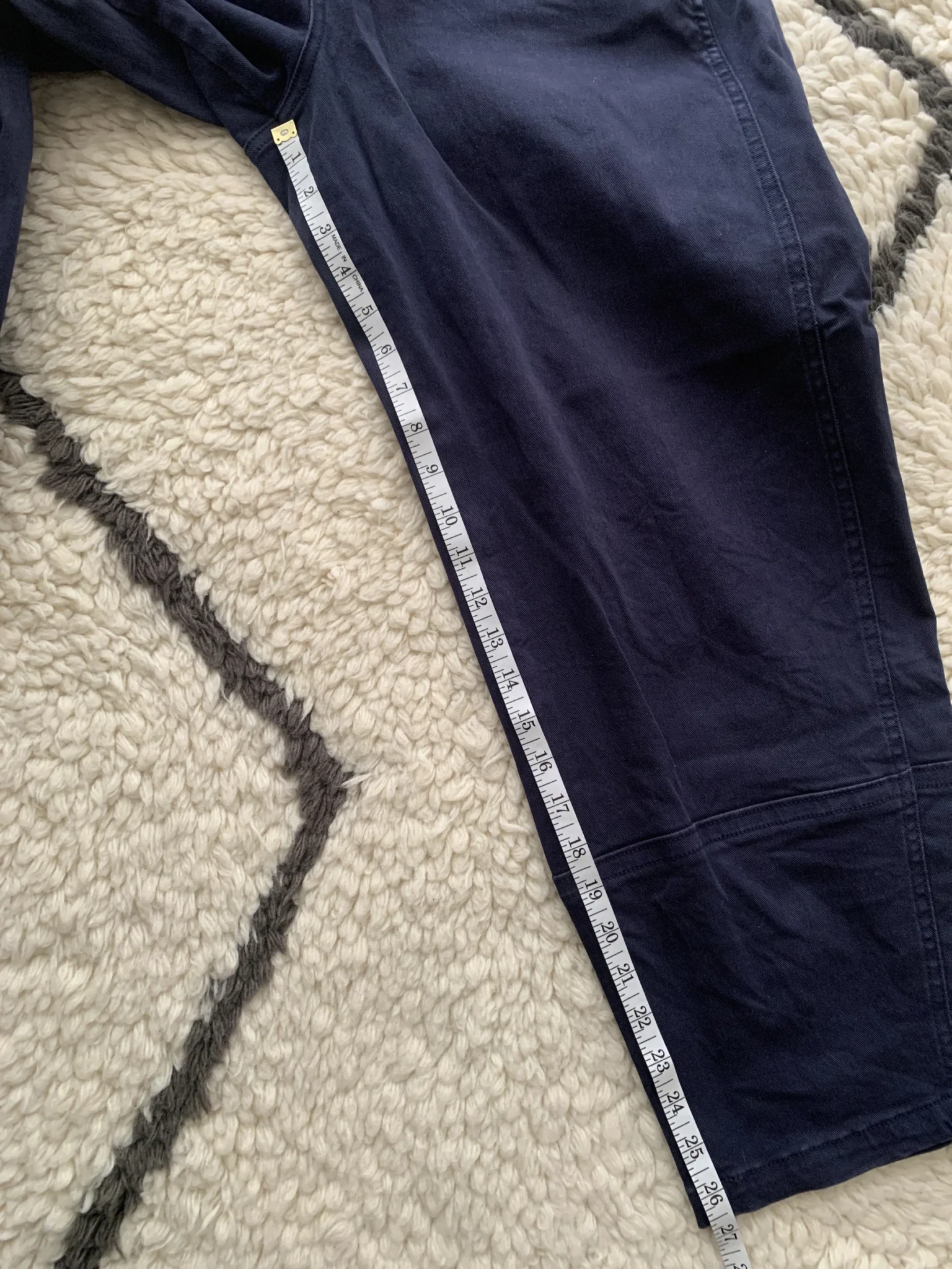 Image for Everlane utility barrel pant navy