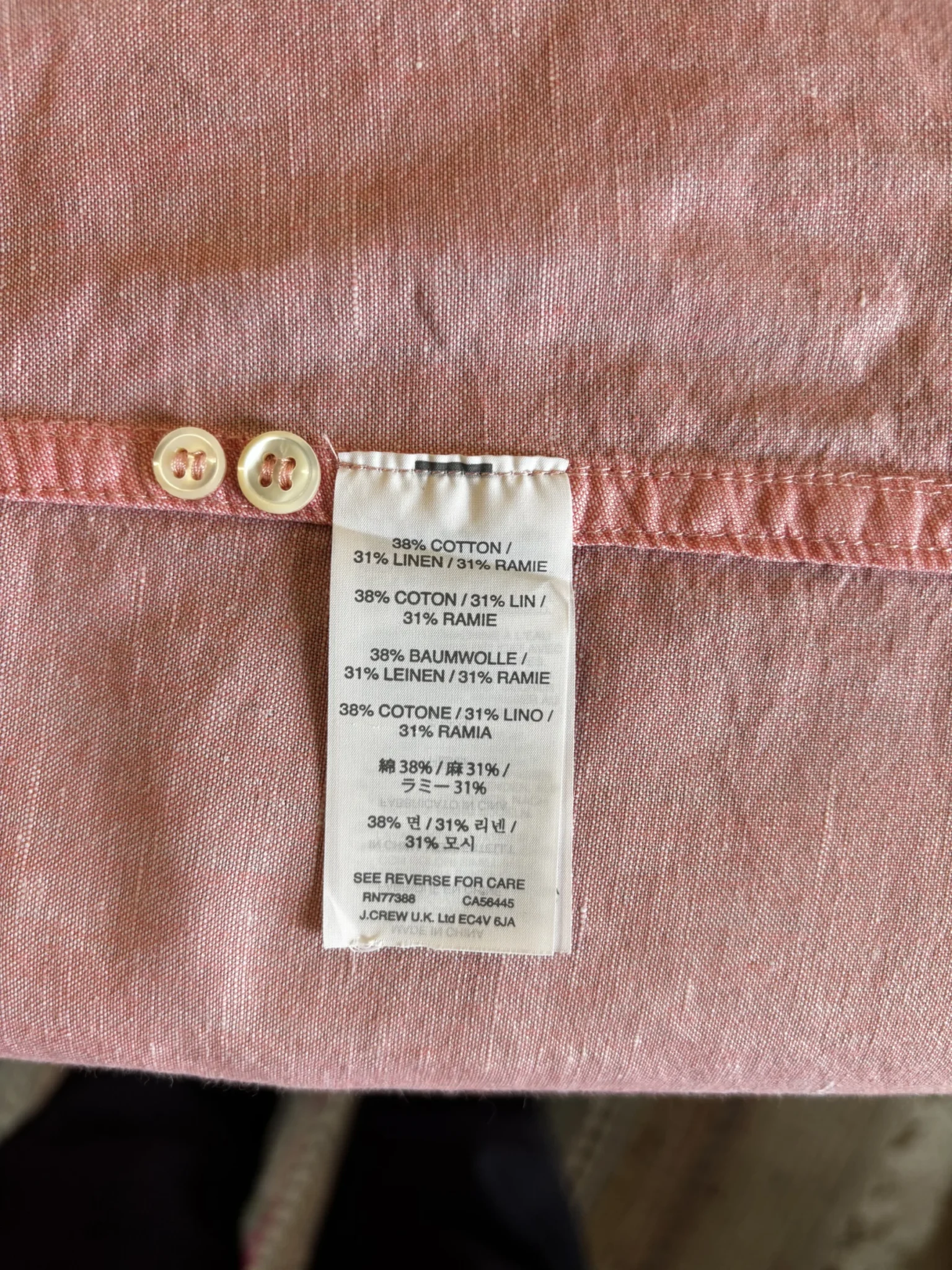 Image for ♥️Blouse pink cotton / linen / ramie J. CREW