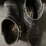 Thumbnail for Bottillons cuir noirs Femme