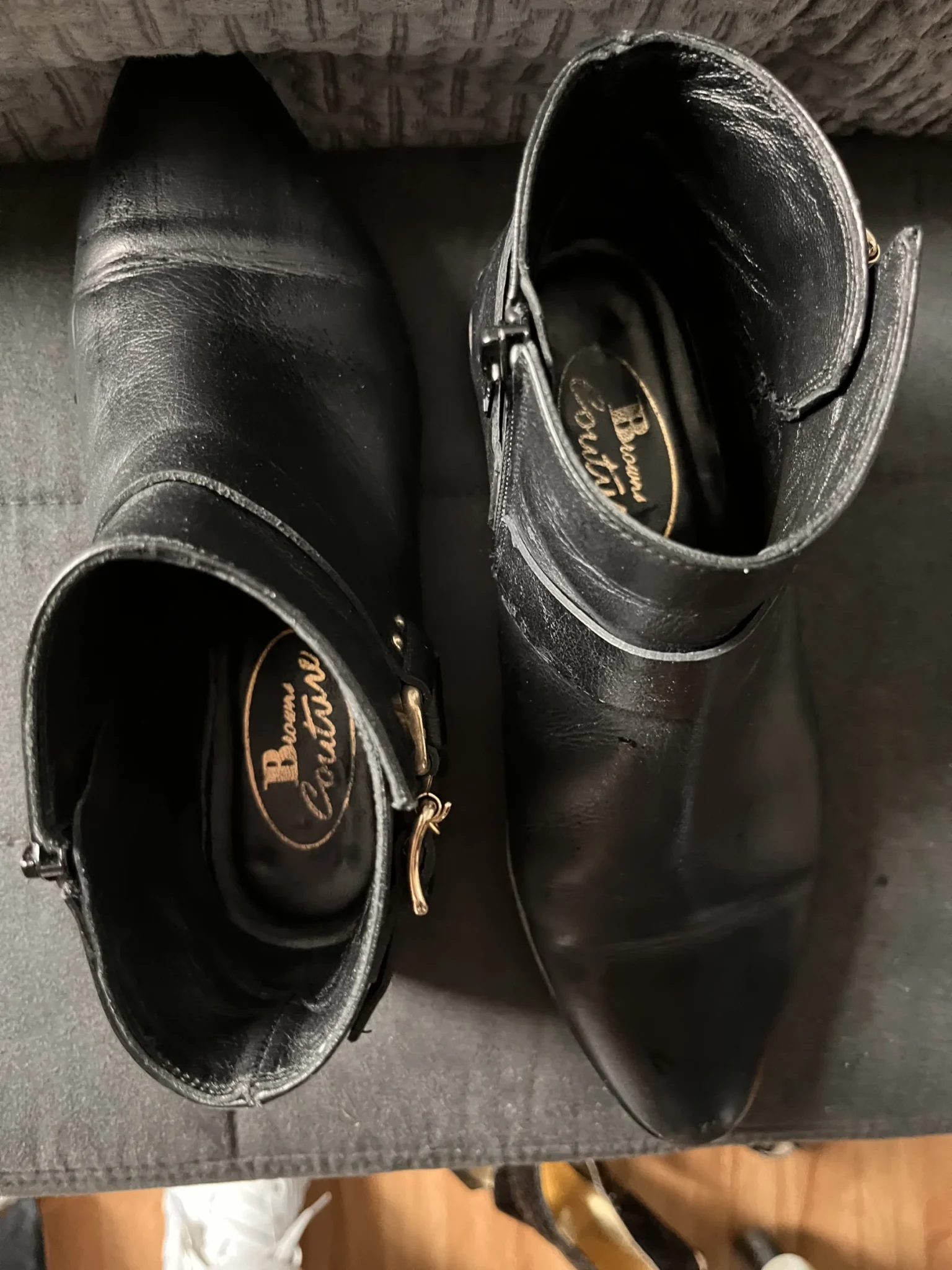 Image for Bottillons cuir noirs Femme