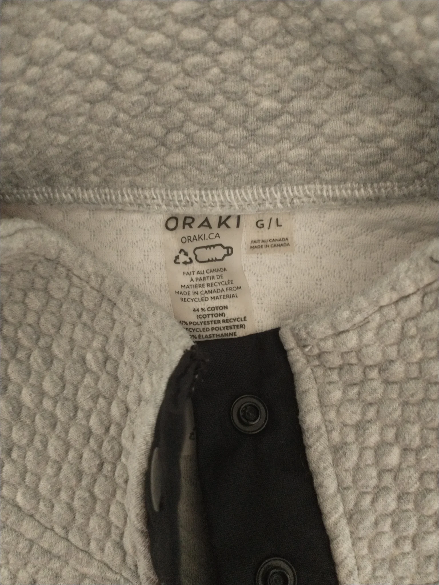 Image for Chandail gris court honeycomb Oraki