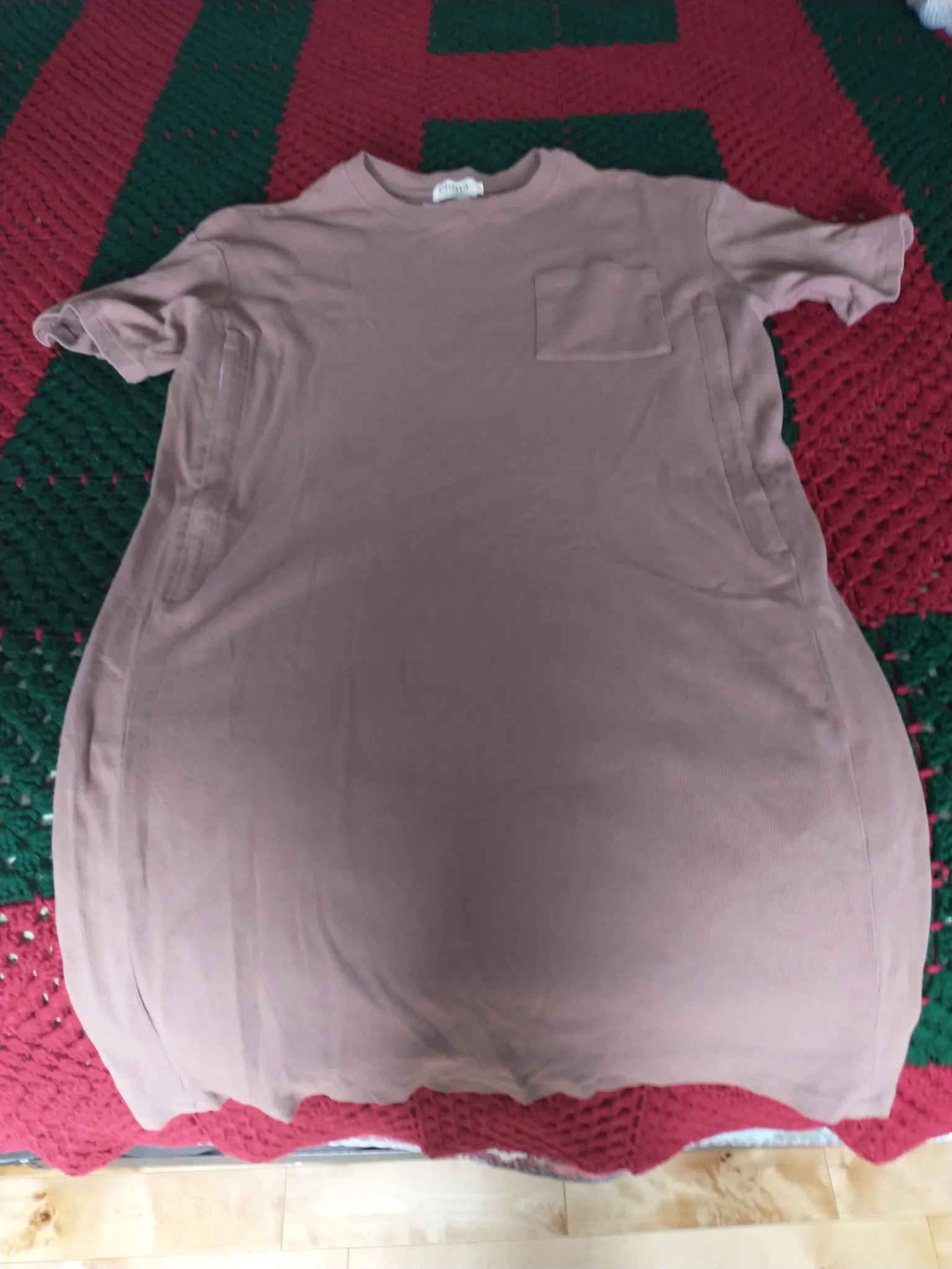 Featured image for Robe d'allaitement brune en rib Elona Maternité