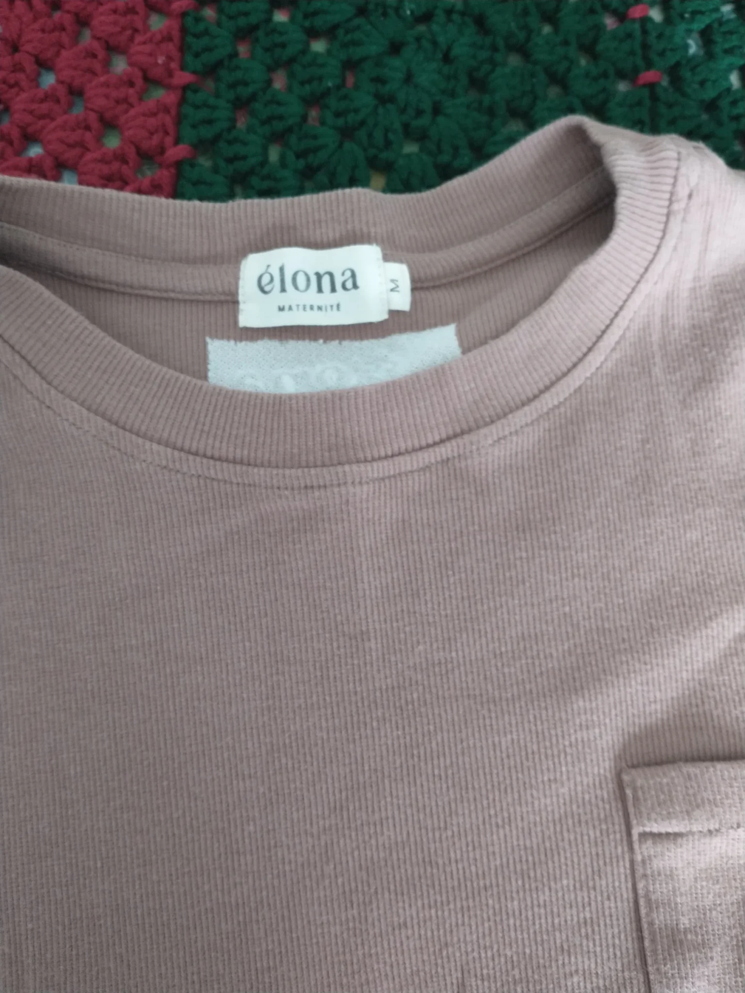 Image for Robe d'allaitement brune en rib Elona Maternité