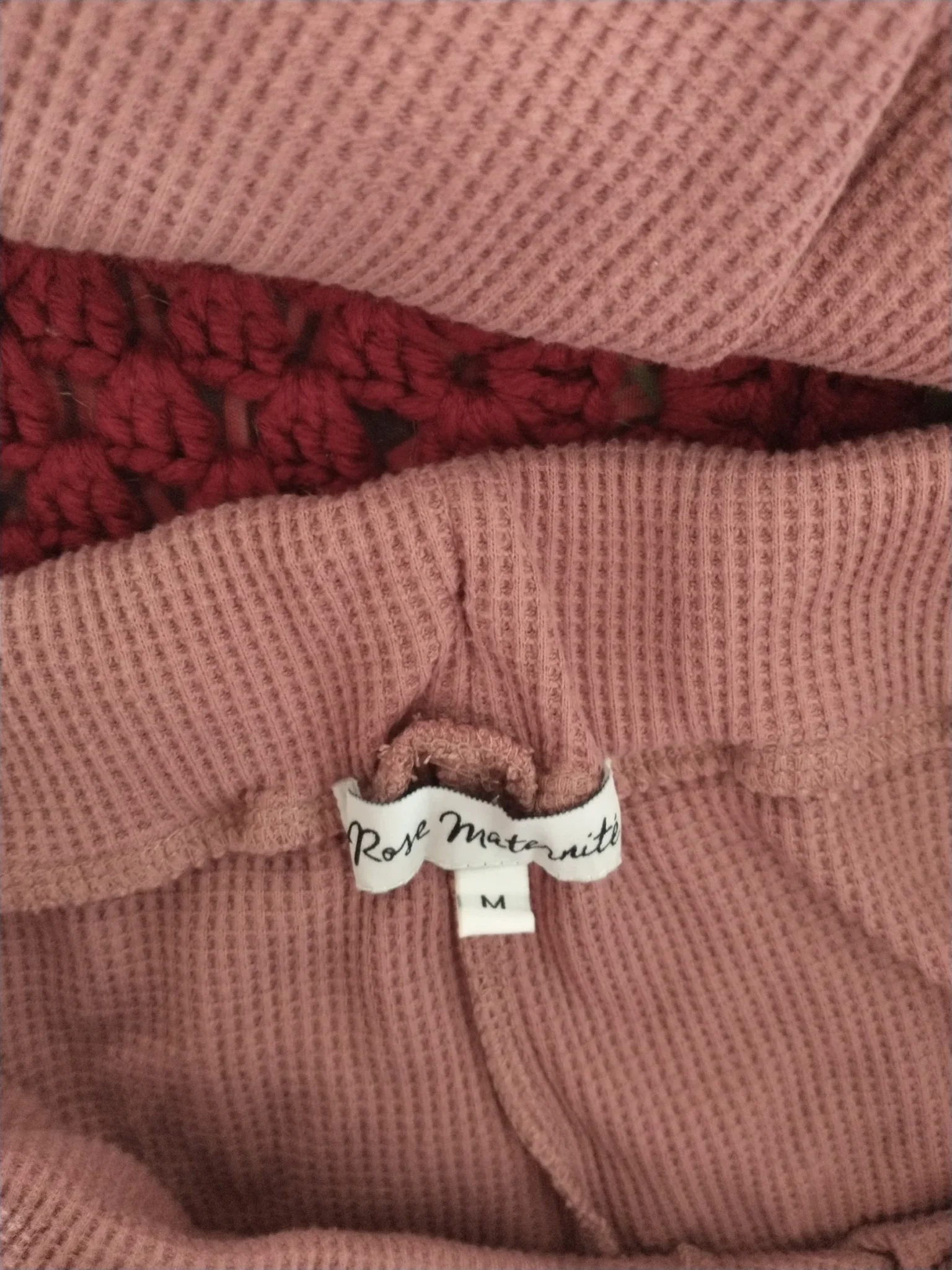 Image for Pyjama rose gaufré Rose Maternité
