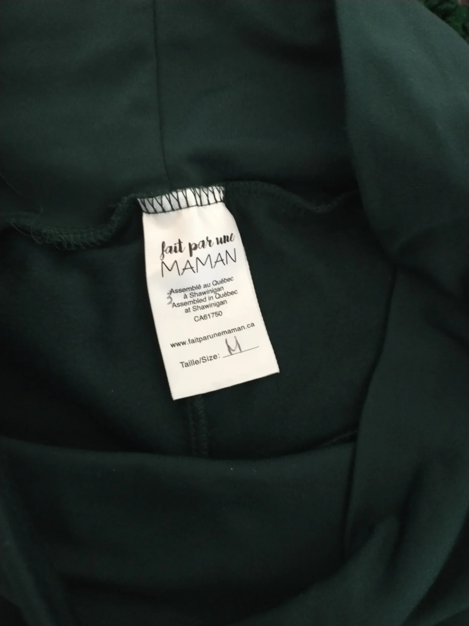 Image for Legging épais vert Fait par une Maman