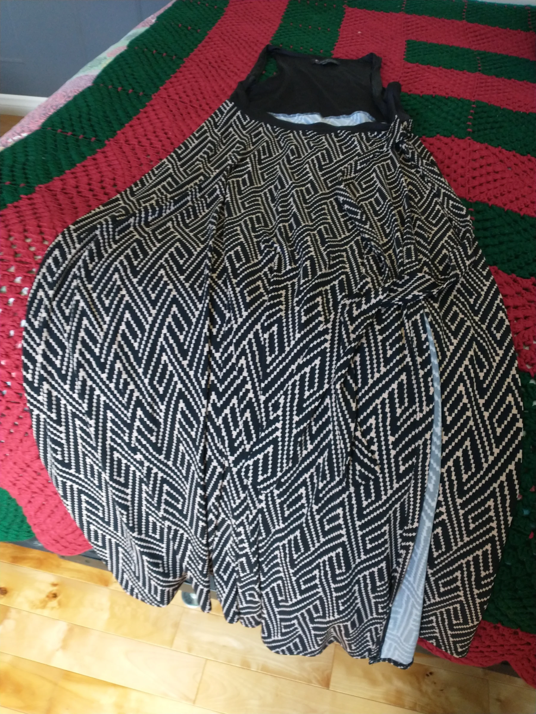 Robe longue noir et beige Lait de Poule Lait de Poule seconde main
