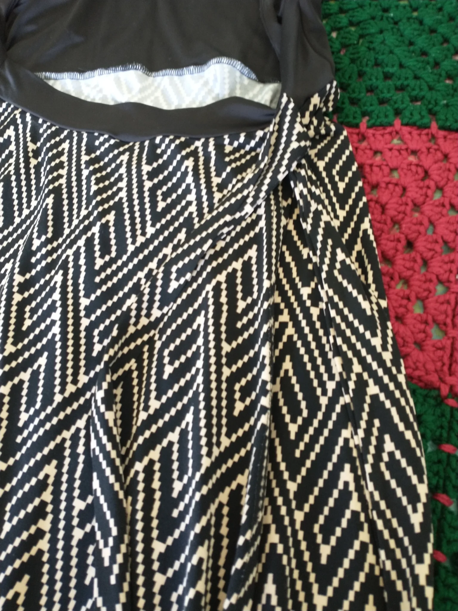 Image for Robe longue noir et beige Lait de Poule