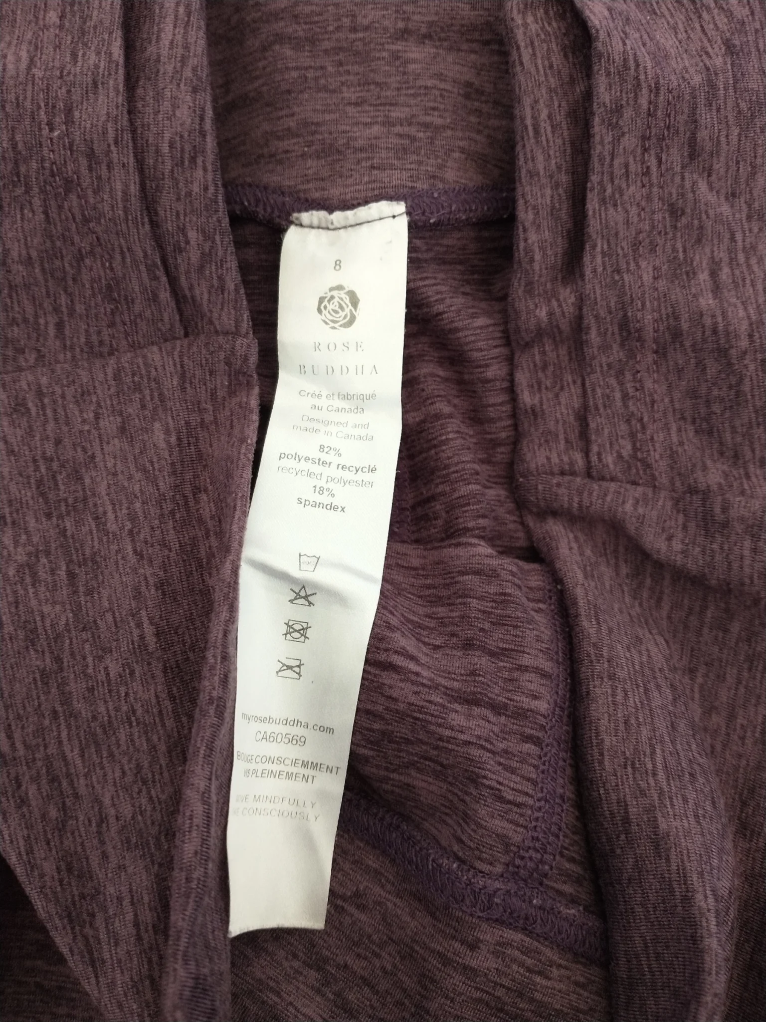 Image for Legging mauve Rose Buddha