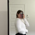 Thumbnail for HM white cardigan with black details