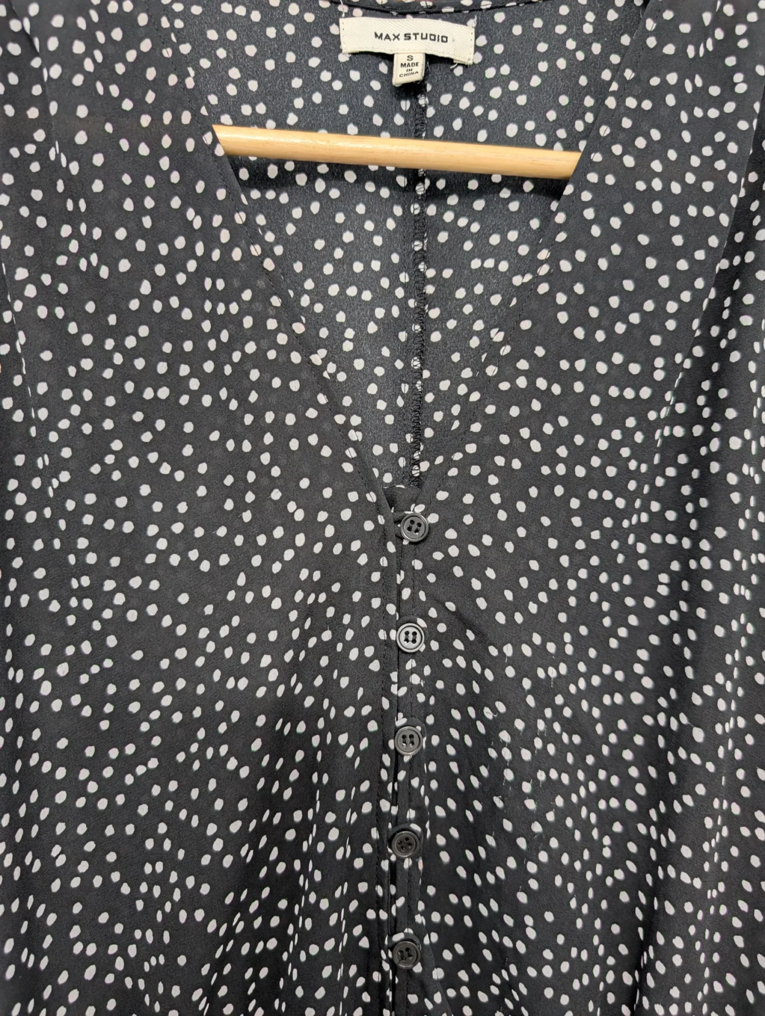 Image for One-piece noire à pois blancs – Max Studio