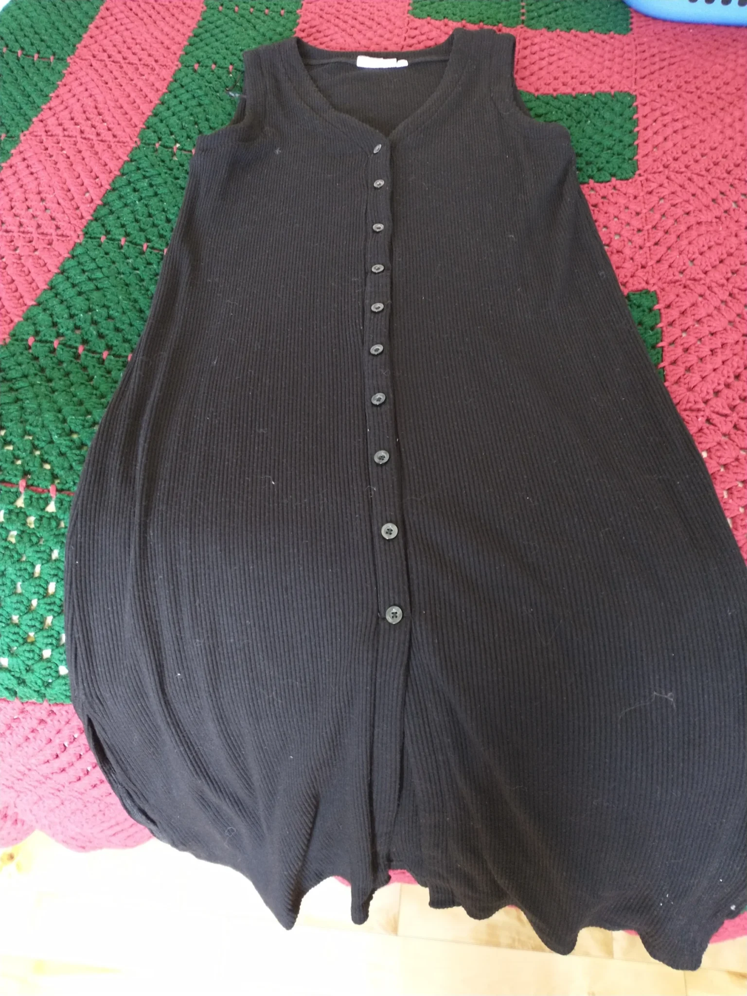 Featured image for Robe noire en rib maternité Womance