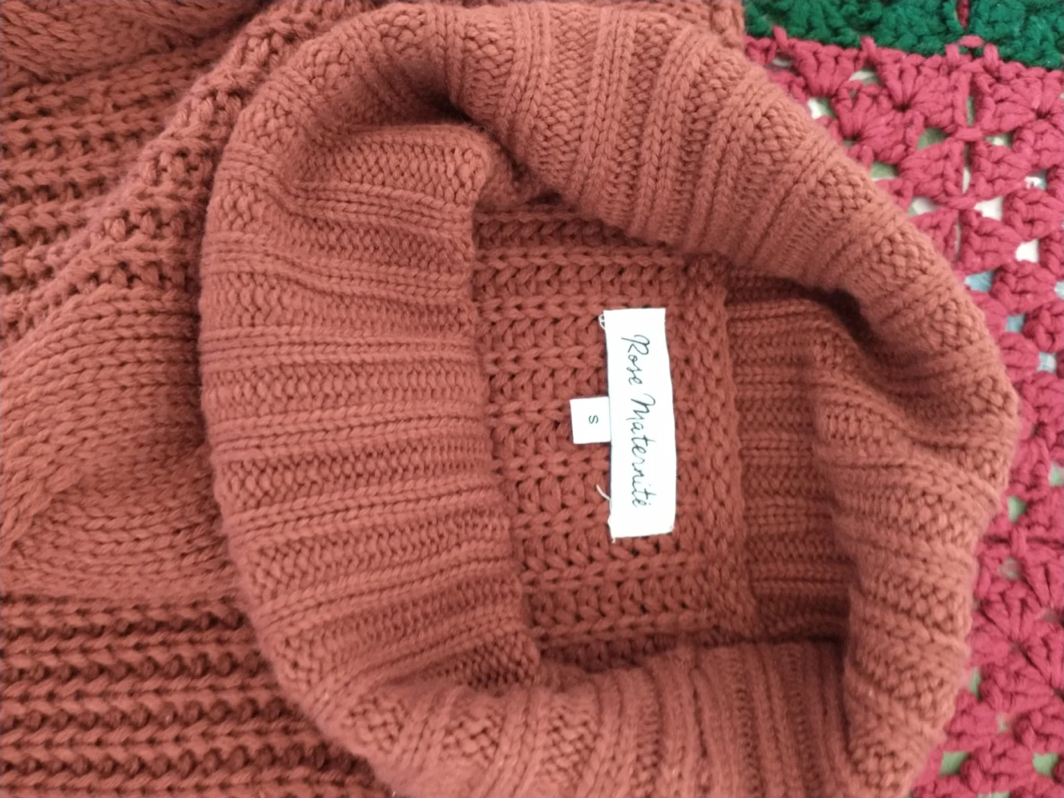 Image for Robe en laine bourgogne Rose Maternité