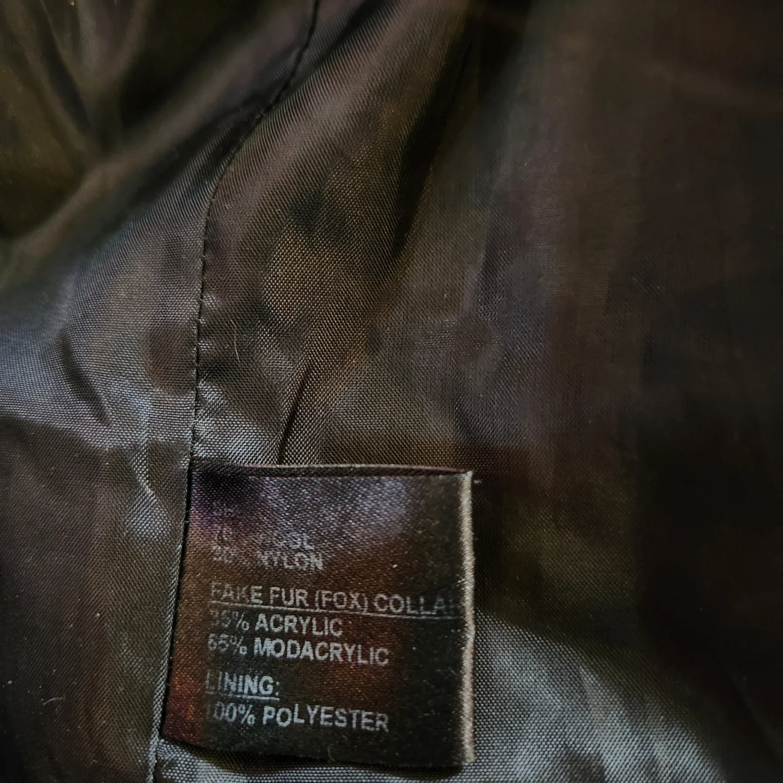 Image for Manteau noire en laine taille XL