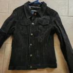 Featured thumbnail for Manteau noir pour femme taille M 100% suede