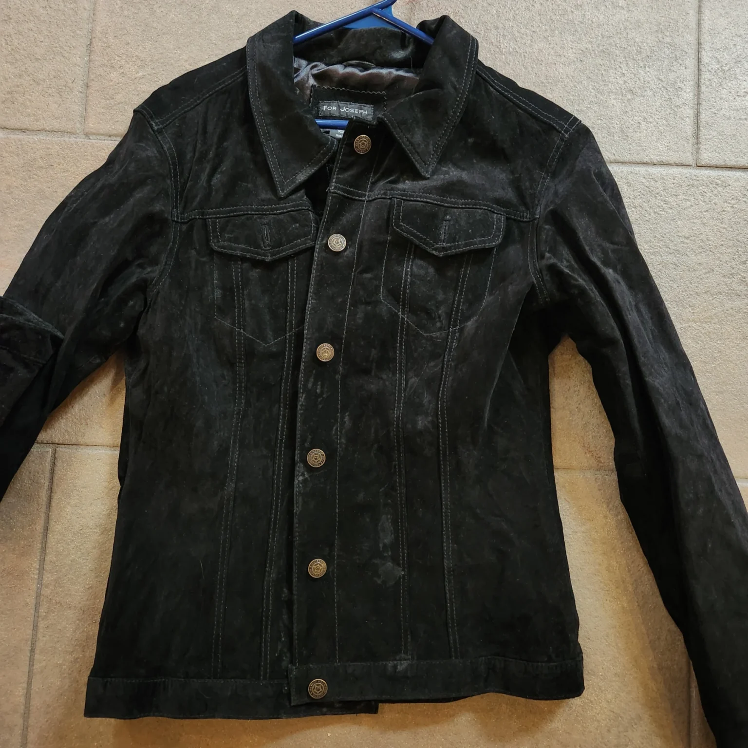 Featured image for Manteau noir pour femme taille M 100% suede