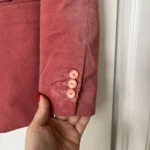 Thumbnail for Massimo Dutti women's pink velvet jacket size 38
