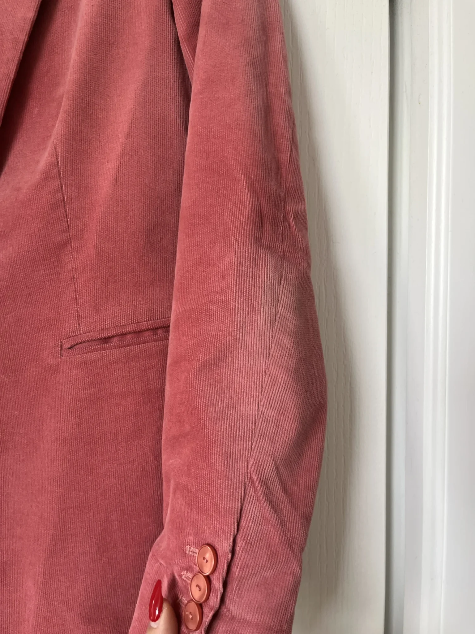 Image for Massimo Dutti women's pink velvet jacket size 38