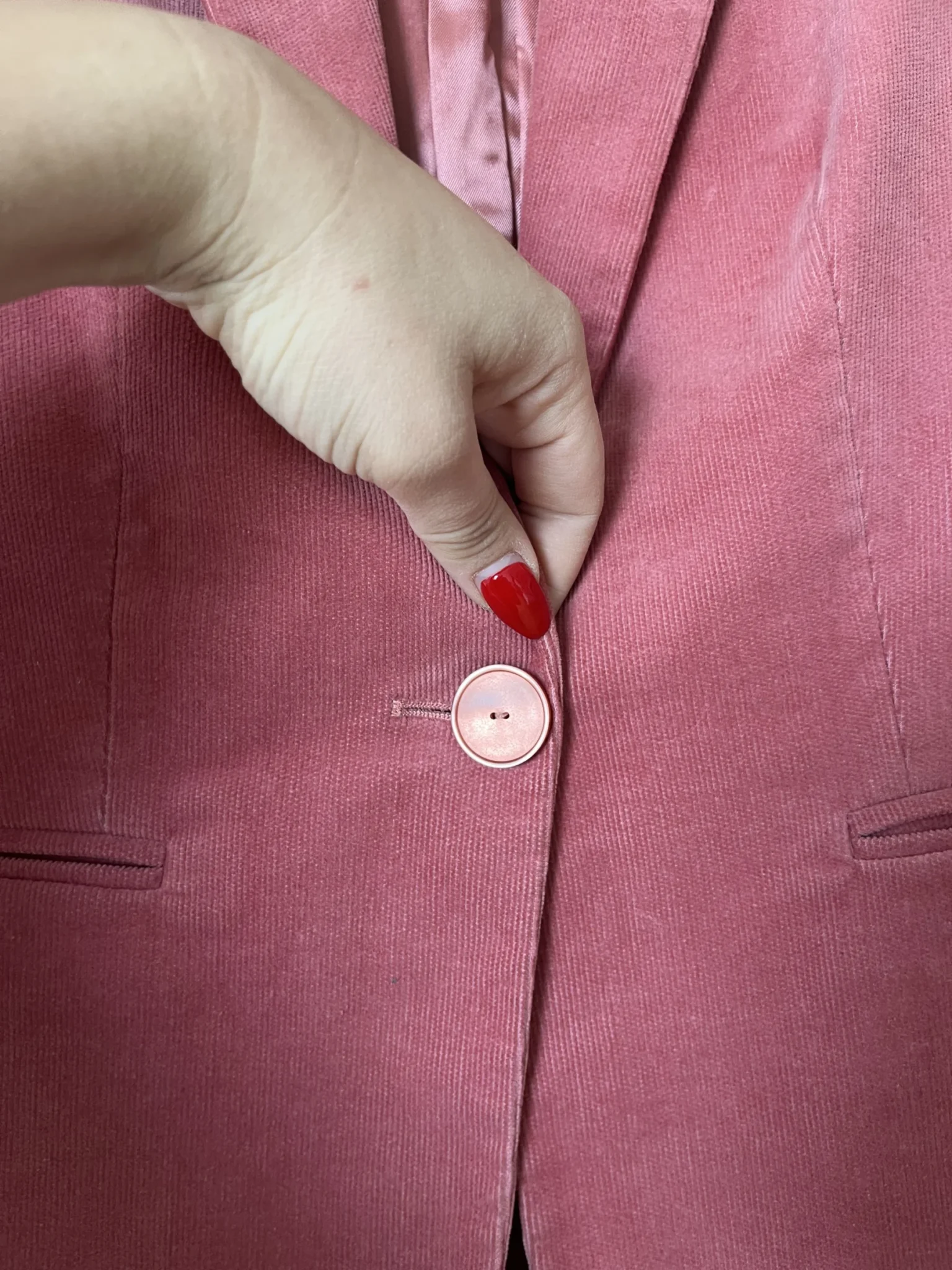 Image for Massimo Dutti women's pink velvet jacket size 38