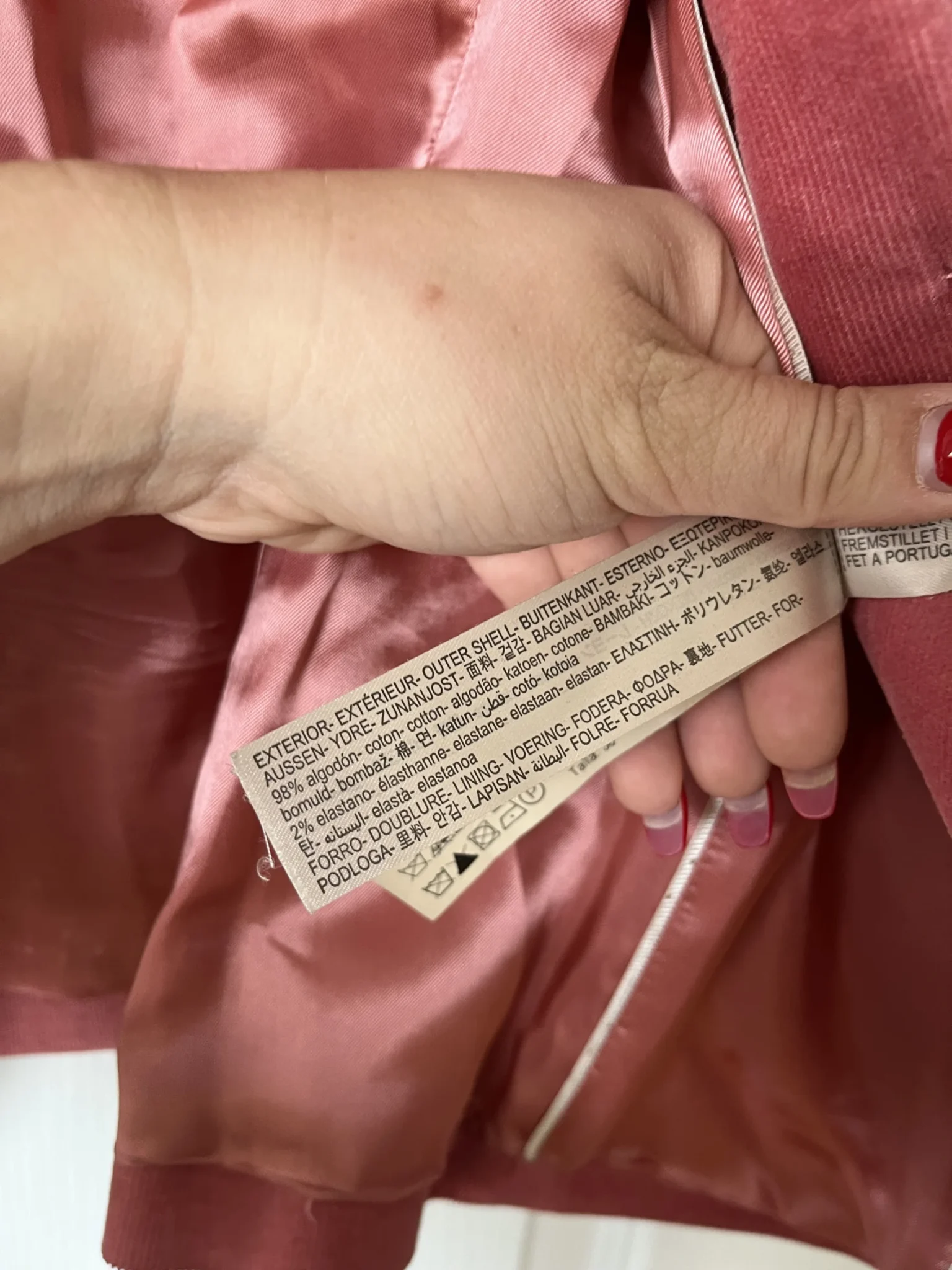 Image for Massimo Dutti women's pink velvet jacket size 38