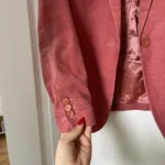 Thumbnail for Massimo Dutti women's pink velvet jacket size 38