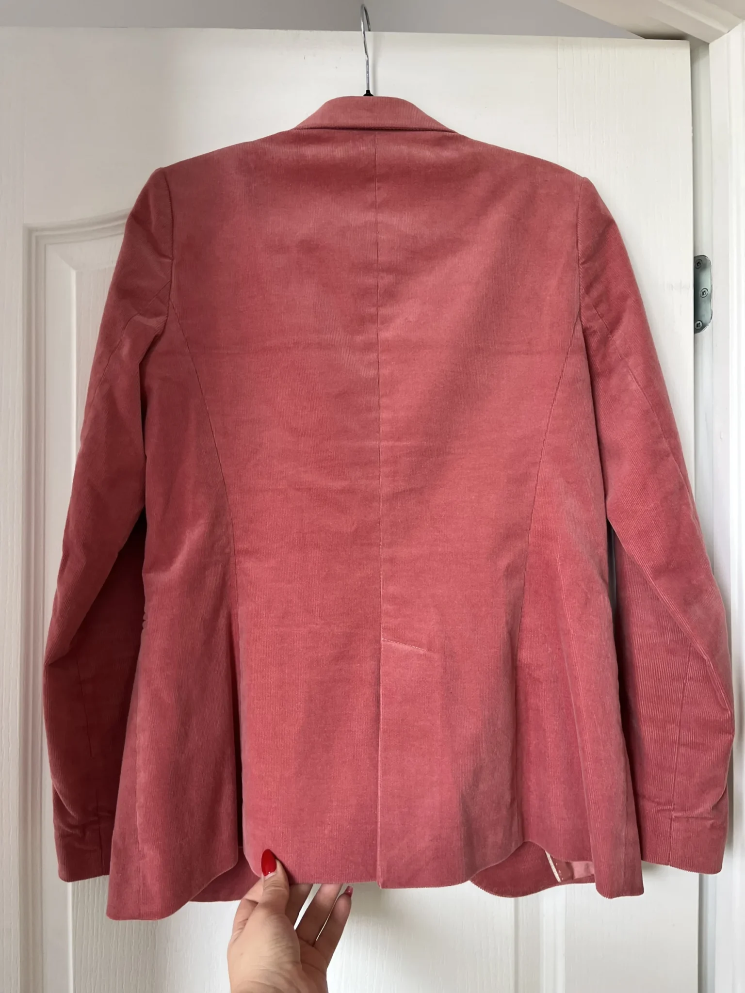 Image for Massimo Dutti women's pink velvet jacket size 38