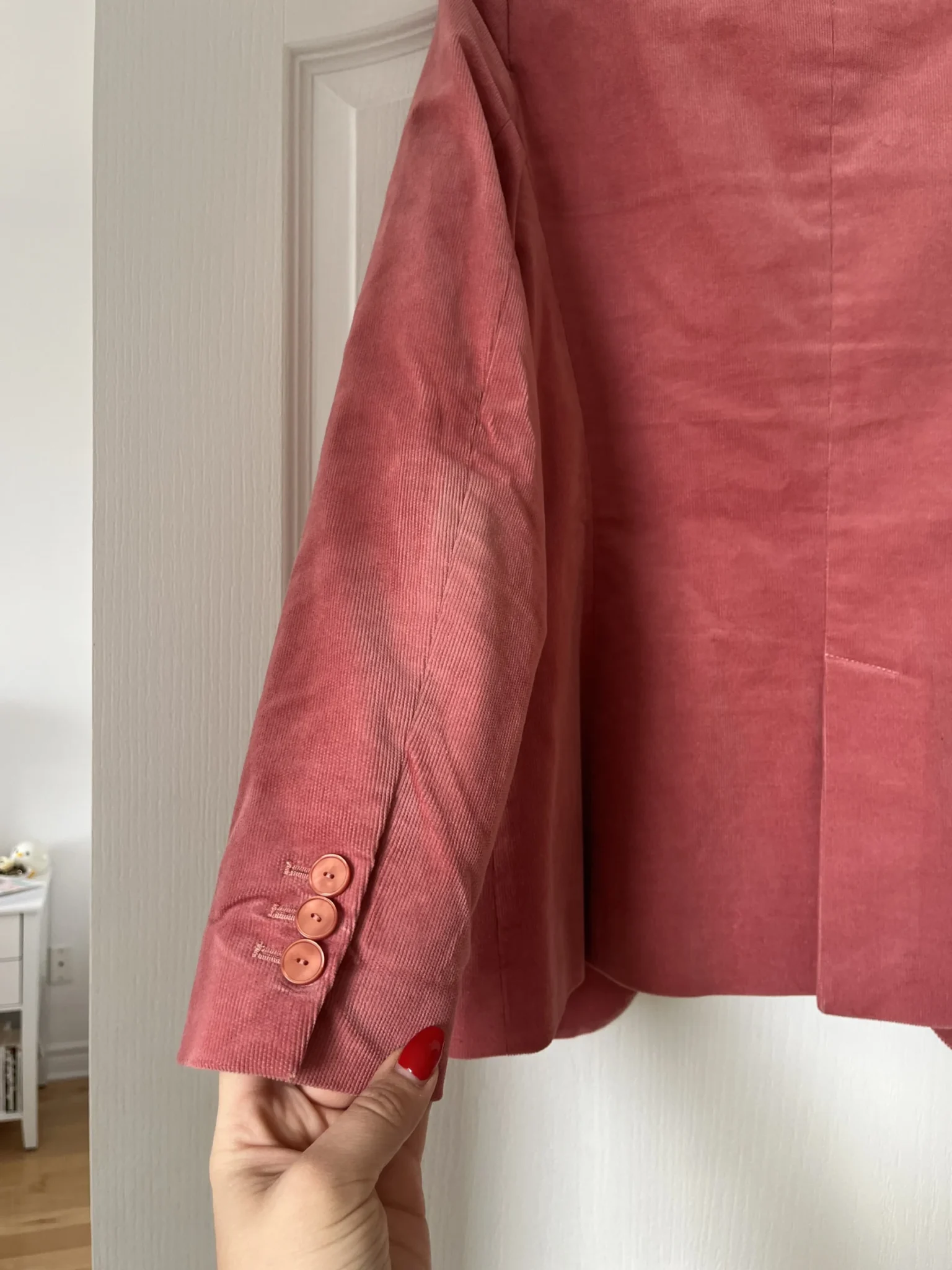 Image for Massimo Dutti women's pink velvet jacket size 38