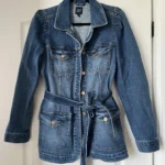 Featured thumbnail for Gap women's M denim jacket with gathered sleeves