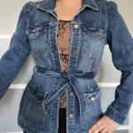 Thumbnail for Gap women's M denim jacket with gathered sleeves