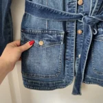 Thumbnail for Gap women's M denim jacket with gathered sleeves